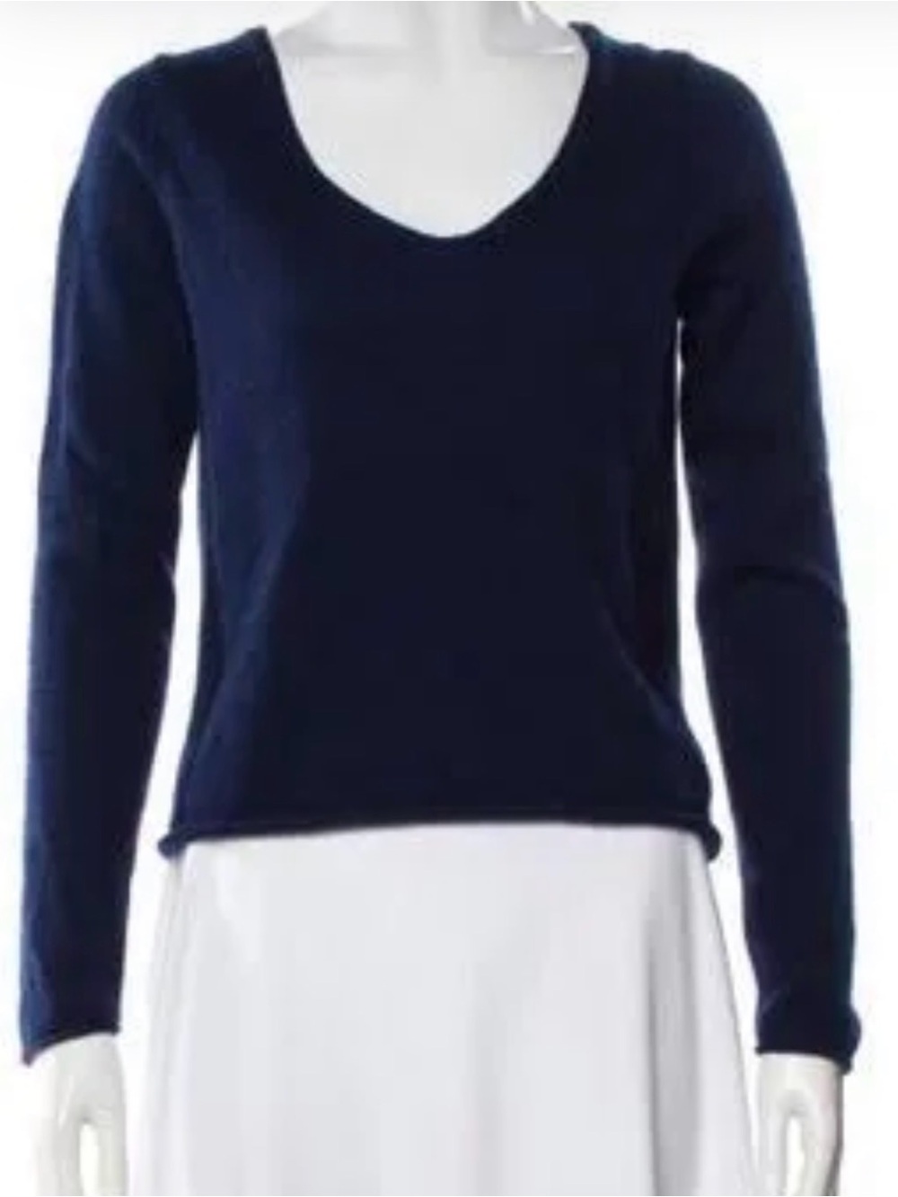 NakedCashmere Navy Scoop Neck Long-Sleeve cashmere sweater